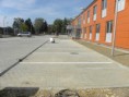 Kočovce ,fakulta STU reg. centrum tech. vzdelávania - zámková dlažba 1600m2- investor  Fakulta STU v Bratislave